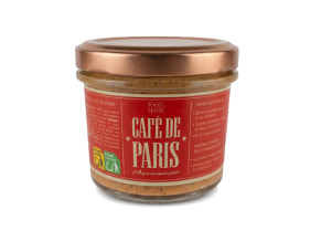 Envás de 110 ml de salsa Café de París.