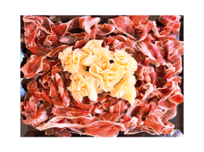 Paleta Ibérica bellota + Tête de Moine - Bandeja para 4 o 5 personas - 400 g