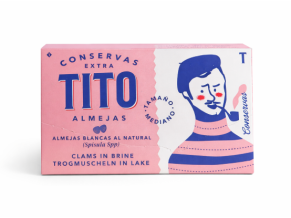 Almejas al natural de Tito. Envase de 111 g.